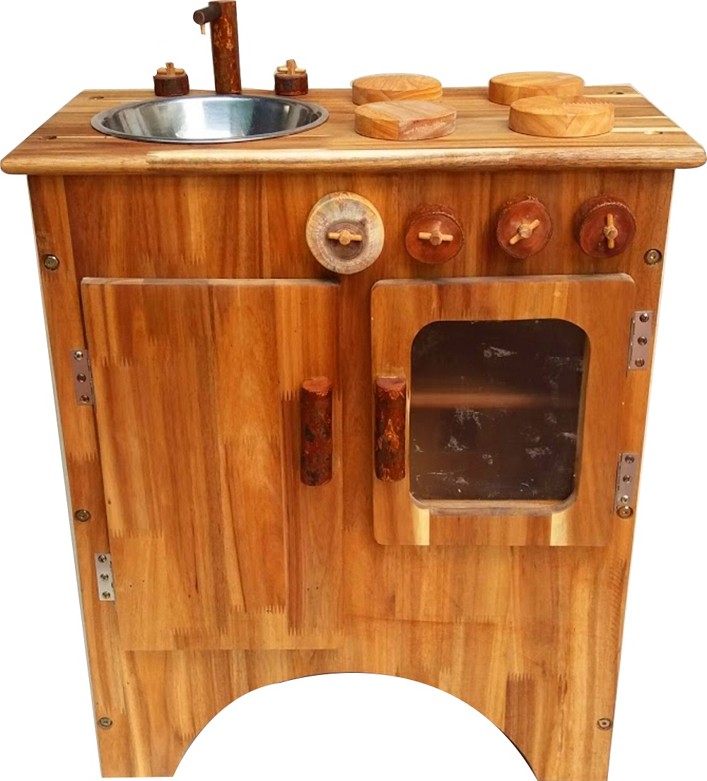 867_1_4 Combo Wooden Stove and Sink - Image 1