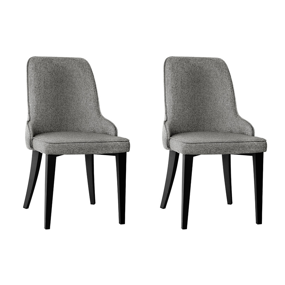 BA-TW-V17-DIN5901-GYX2-202502281136-07 Artiss Dining Chairs Set of 2 Linen Fabric Grey - Image 1