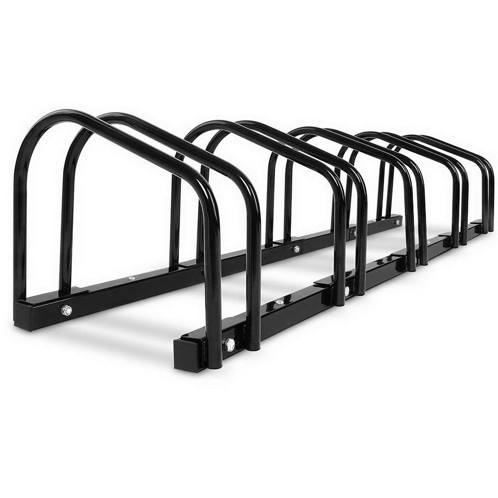 BIKE-5-BK-00 Weisshorn 5 Bike Stand Rack Bicycle Storage Floor Parking Holder Cycling Black - Image 1