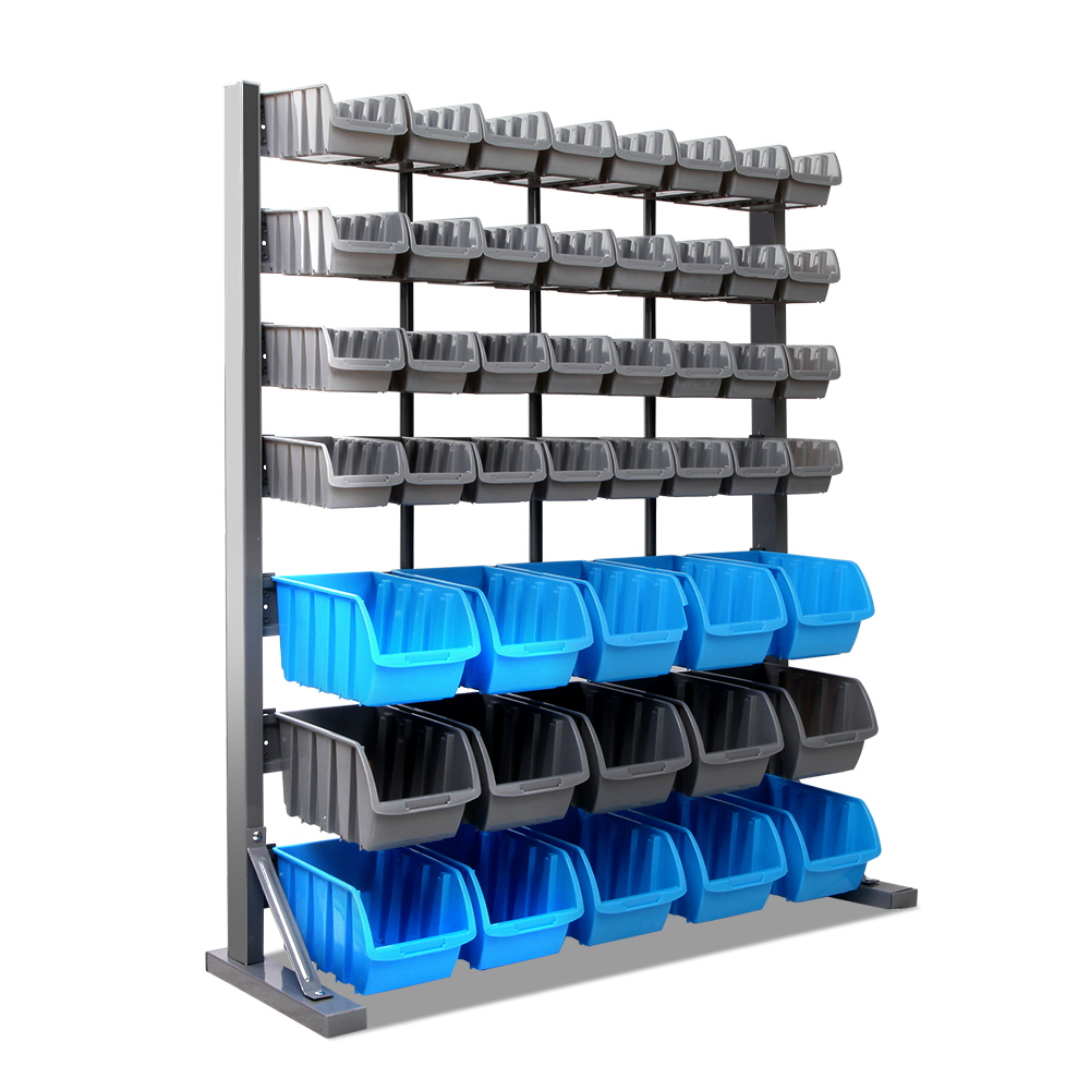 BIN-RACK-47-5810-00 Giantz 47 Storage Bin Rack Free Stand Steel Stand - Image 1