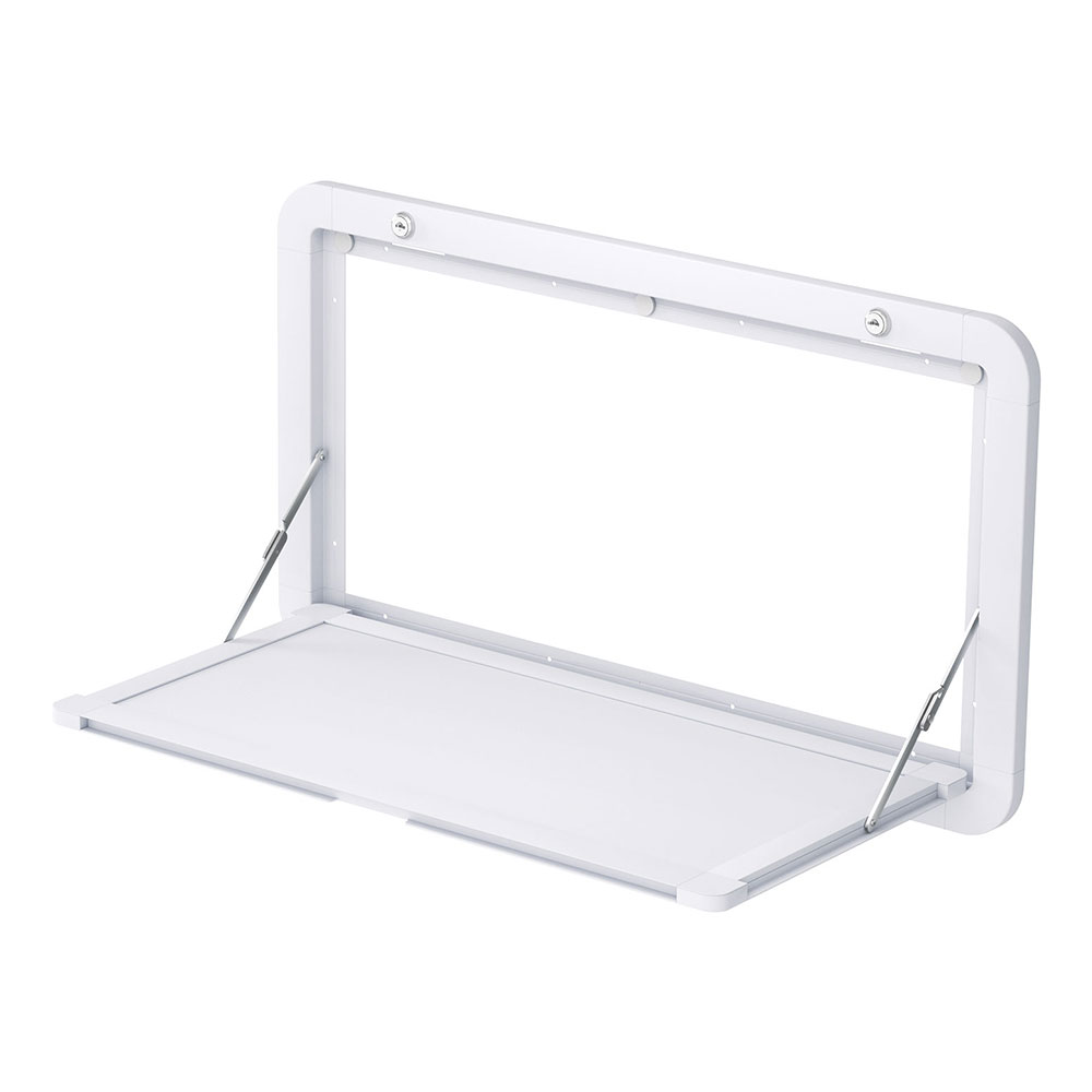 CARAVAN-TABLE-80X45-WH-183505-00 Weisshorn Caravan Table 800 x 450mm Folding Lockable White - Image 1