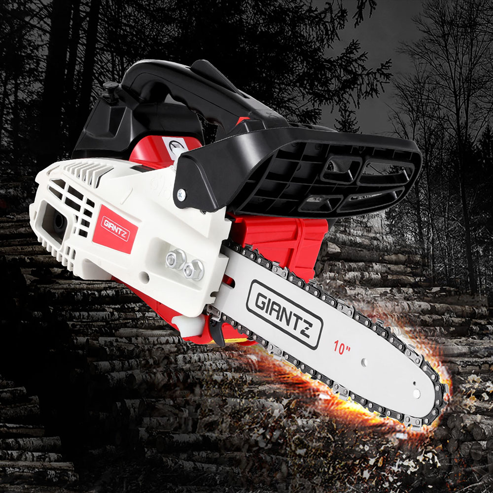 CSAW-25CC-N-10SC-RDWH-187648-04 Giantz 25cc Petrol Chainsaw 10" Bar E-Start Tree Pruning Chain Saw - Image 1