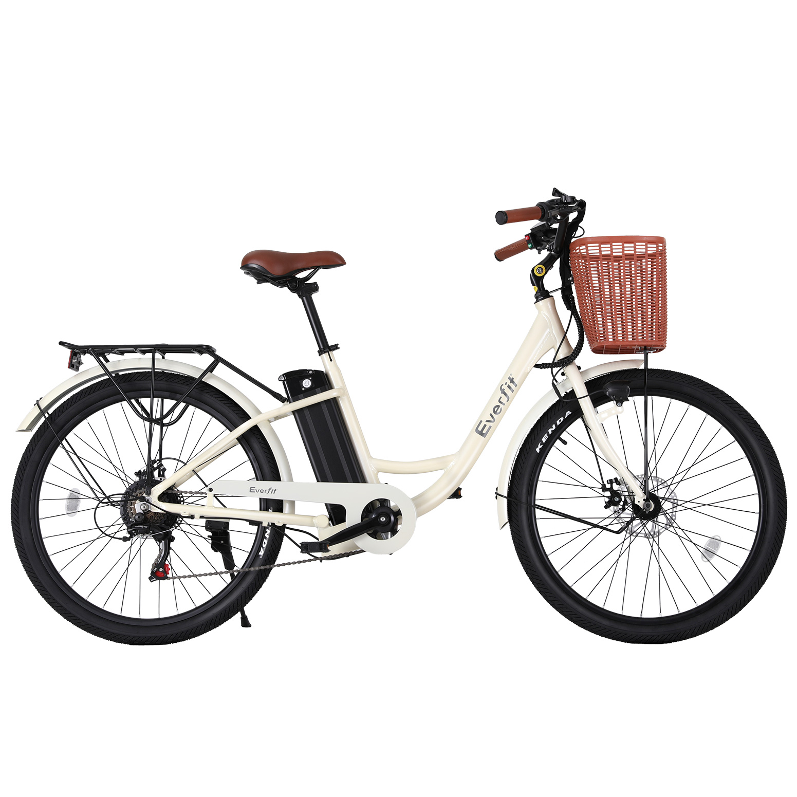 EBIKE-C-CITY-WH-BAS-202503061008-00 Everfit 26" Electric Bike City Bicycle eBike e-Bike Commuter w/ Battery WH - Image 1