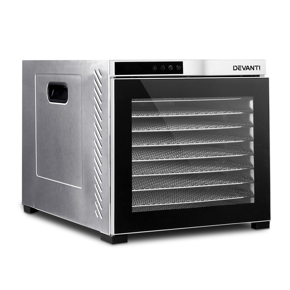 FD-E-310-SS-14860-00 Devanti 10 Trays Food Dehydrator Stainless Steel Tray - Image 1
