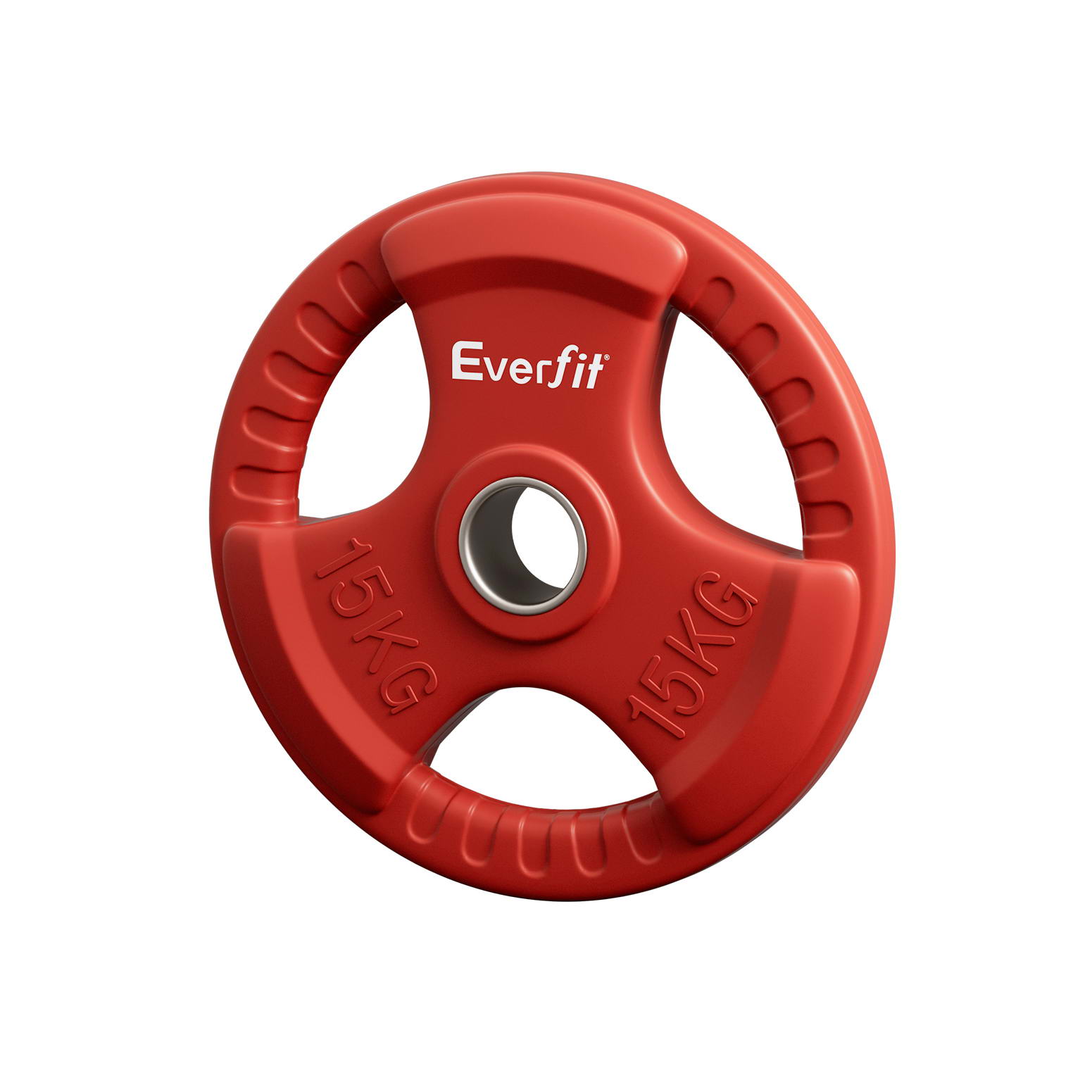 FIT-K-DB-PL-15KG-RD-161798-00 Everfit Weight Plates Olympic 15kg Dumbbell Barbell Plate Weight Lifting Home Gym Red - Image 1