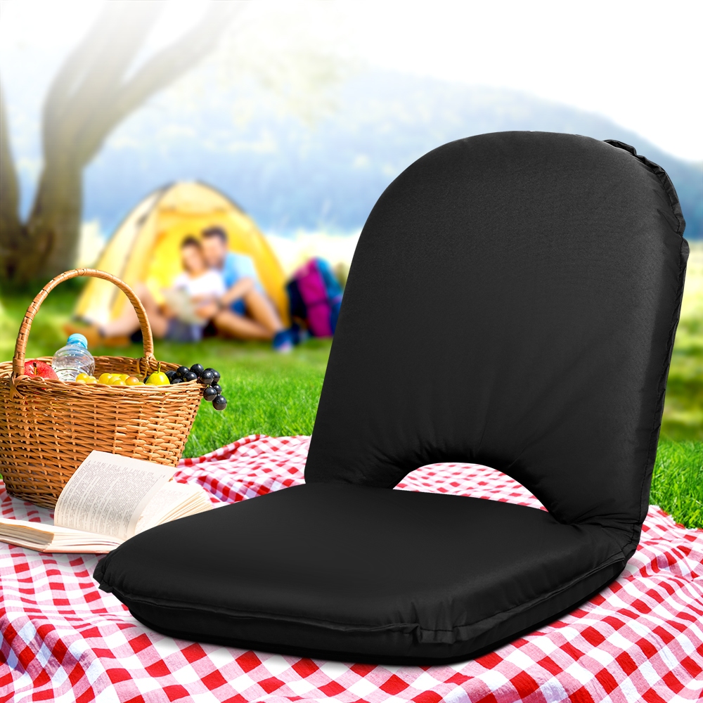 FLOOR-CAMP-0156R-BK-202502281250-00 Artiss Floor Lounge Sofa Camping Chair Black - Image 1