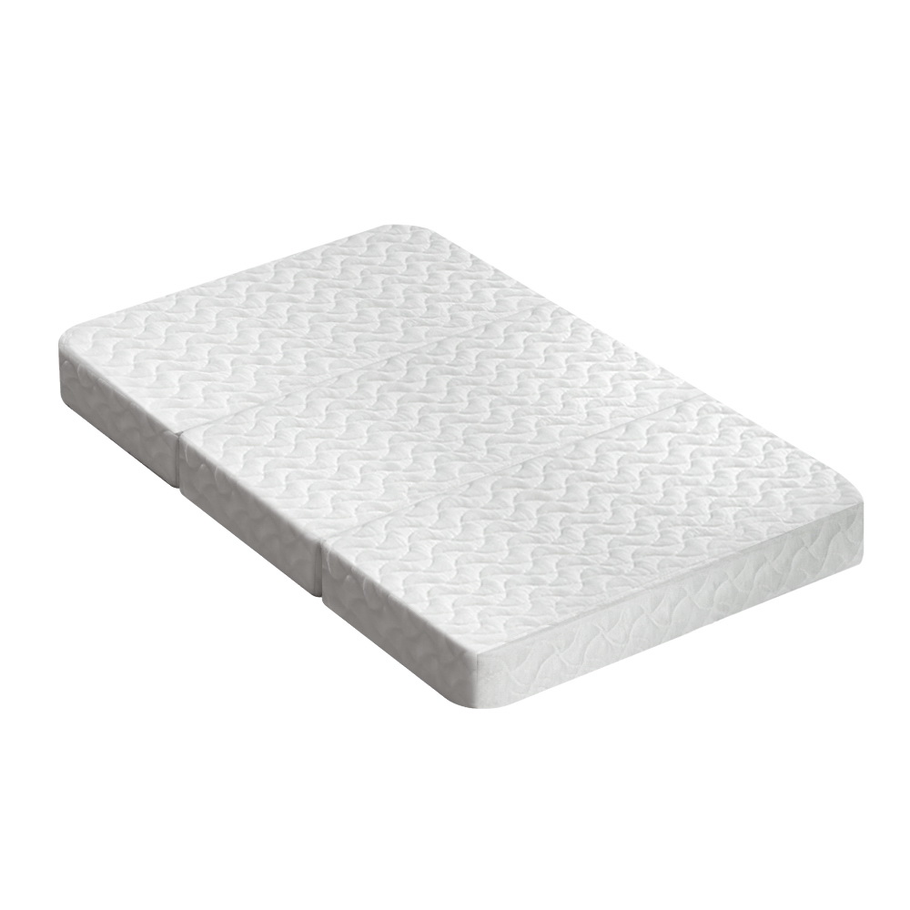 FOAM-MFM-COT-WH-00 Giselle Bedding Foldable Mattress Folding Foam Cot Bed White - Image 1