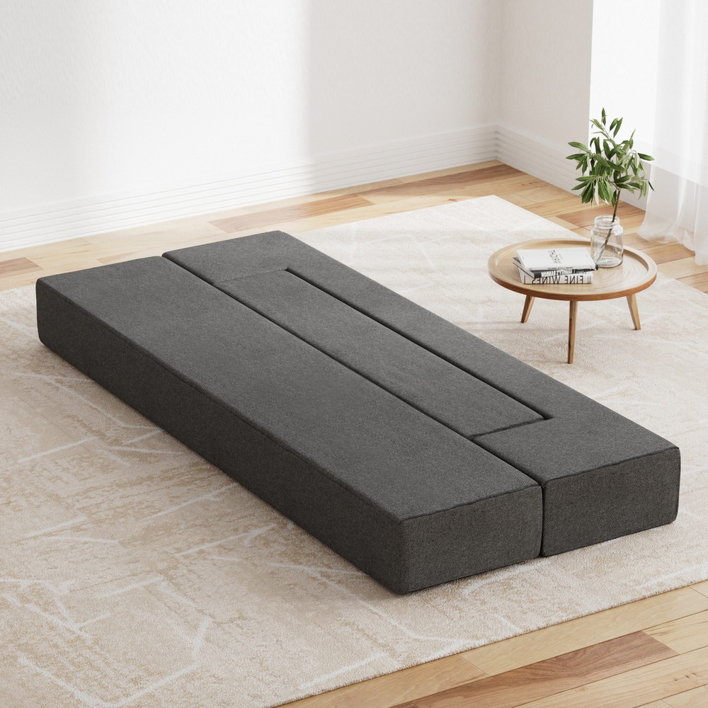 FOAM-MFM-SOFA-01-GY-17979-07 Giselle Bedding Foldable Mattress Folding Foam Sofa Bed Chair Grey - Image 1
