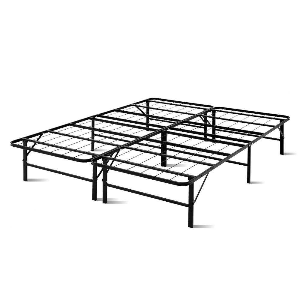 FOLD-D-QUEEN-BK-00 Artiss Folding Bed Frame Metal Base - Queen - Image 1