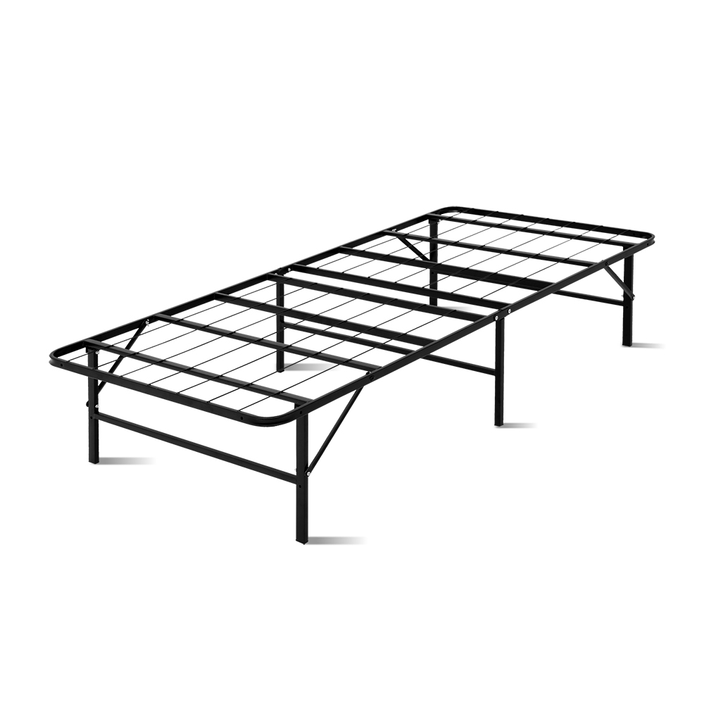 FOLD-D-SINGLE-BK-00 Artiss Folding Bed Frame Metal Base - Single - Image 1