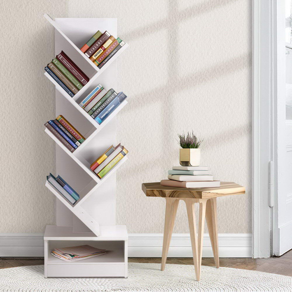 FURNI-E-SHELF-7T-WH-19499-08 Artiss Tree Bookshelf 7 Tiers - ECHO White - Image 1