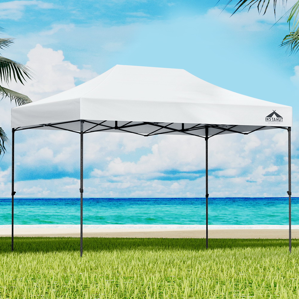 GAZEBO-T-3X45-F-WH-202502281832-00 Instahut Gazebo Pop Up Marquee 3x4.5 Folding Tent 500D Oxford Fabric White - Image 1