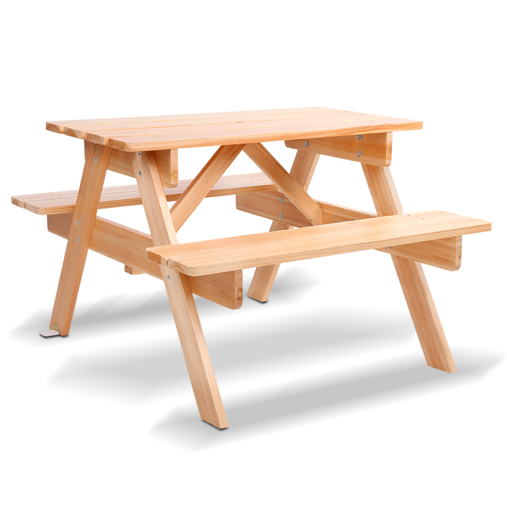ODF-KID-PICNIC-NW-00 Keezi Kids Outdoor Table and Chairs Picnic Bench Set Children Wooden - Image 1
