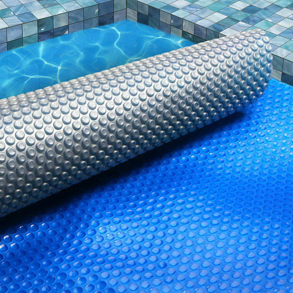 PC-85X42-L-DX-BL-19469-07 Aquabuddy Pool Cover 500 Micron 8.5x4.2m Swimming Pool Solar Blanket Blue Silver - Image 1