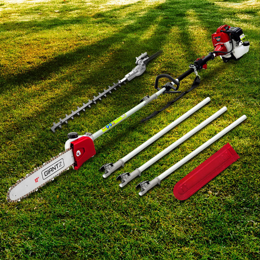 PCAW-62CC-TM-202502282010-00 Giantz 62CC Pole Chainsaw Hedge Trimmer 12in Chain Saw 4.3m Long Reach - Image 1