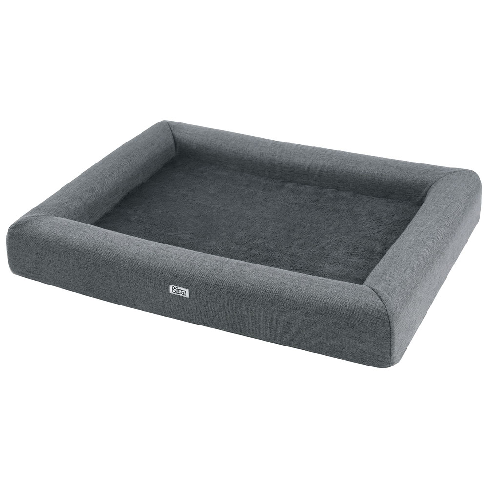 PET-BED-CUSHION-M90-GR-191870-00 i.Pet Pet Bed Dog Cat Large Calming Soft Sofa Cushion Egg Crate Washable Grey - Image 1