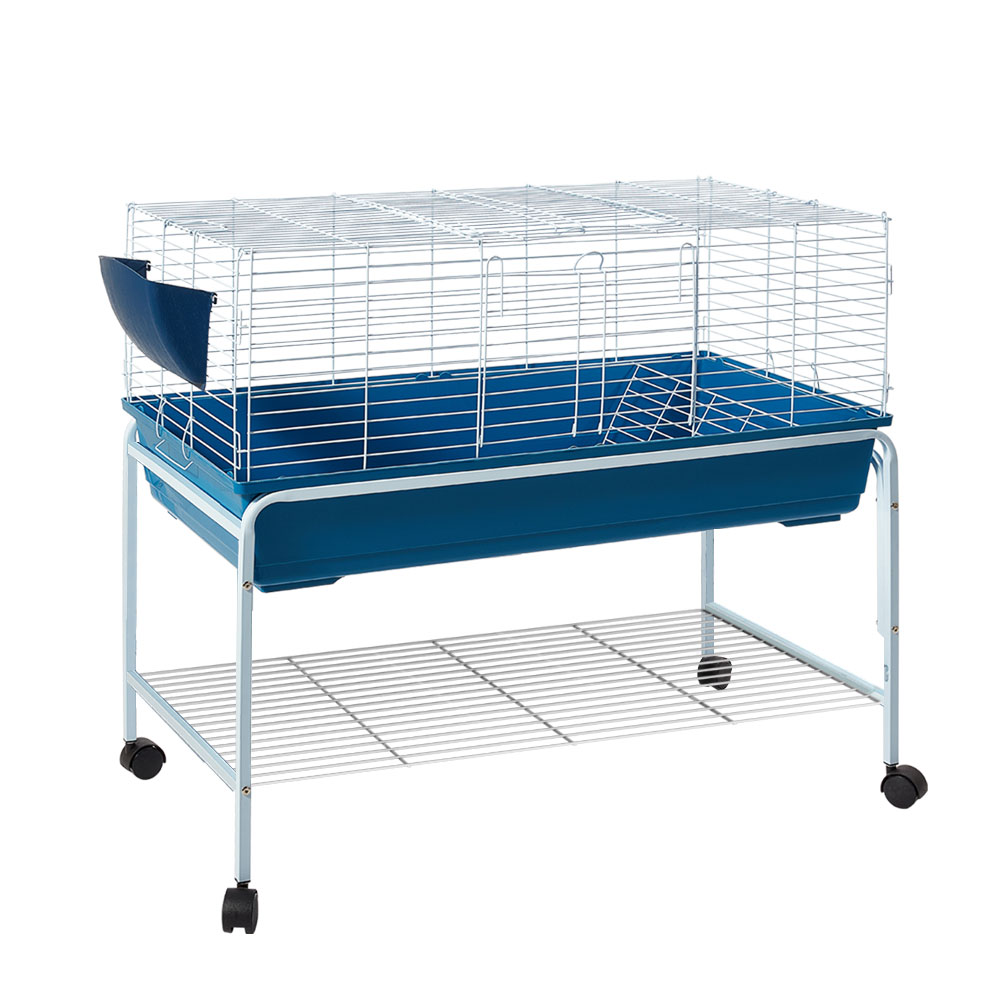 PET-RAB-CAGE-RT002-6076-00 i.Pet Rabbit Cage Hutch 106cm Indoor Enclosure Carrier - Image 1