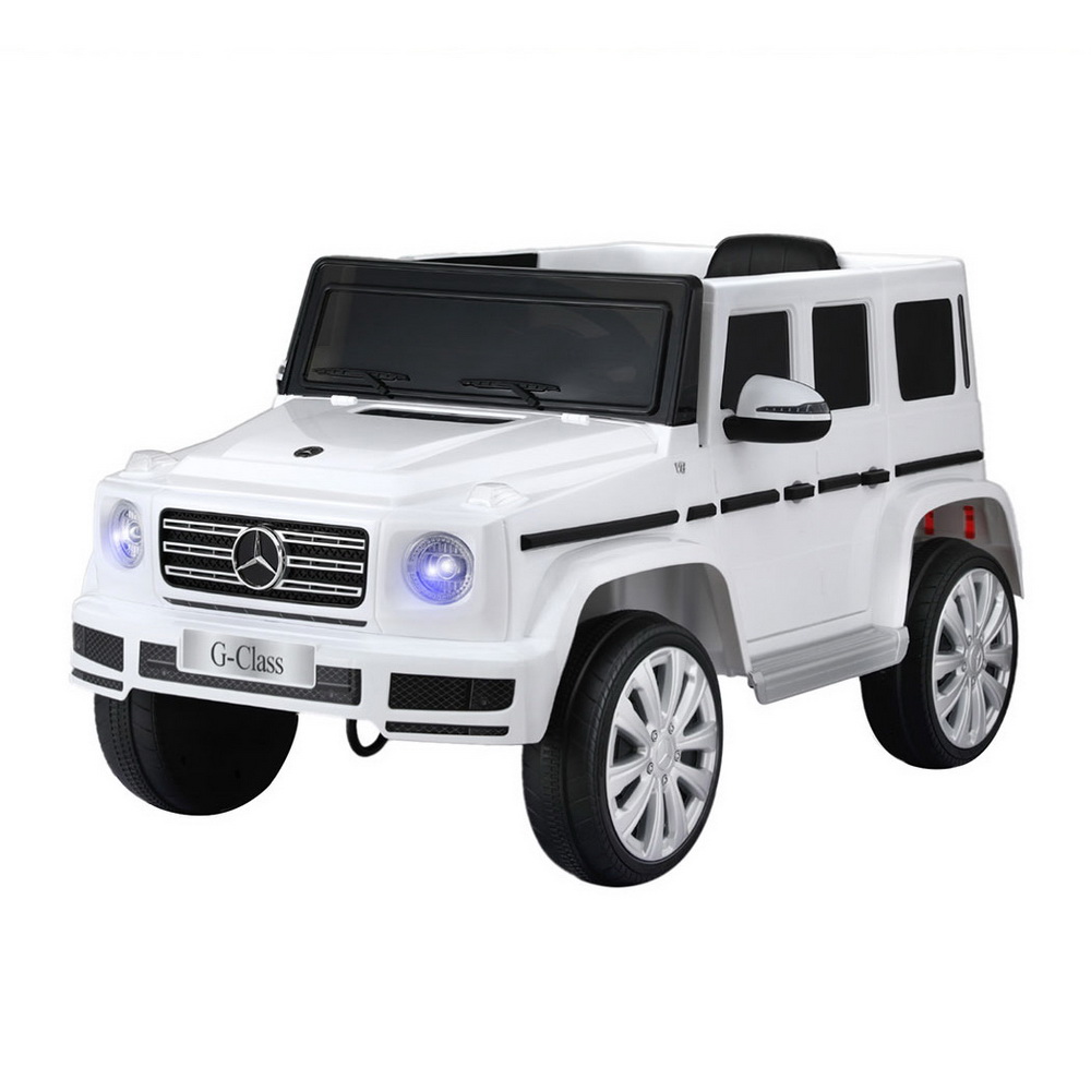 RCAR-G500-LS-WH-202505291206-00 Kids Ride On Car Licensed G500 Electric Toys Horn Remote 12V White - Image 1