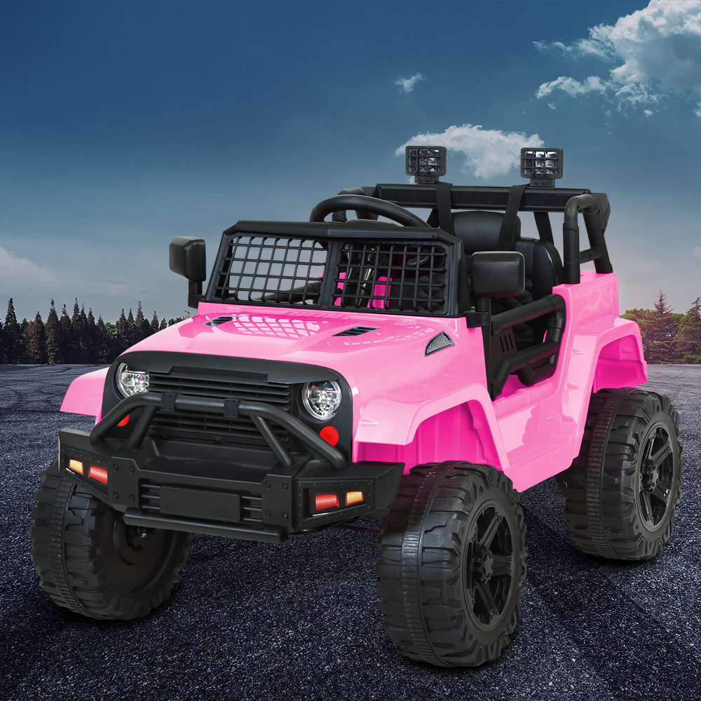 RCAR-JEP-4WS-PK-202502281554-00 Rigo Kids Electric Ride On Car Jeep Toy Cars Remote 12V Pink - Image 1