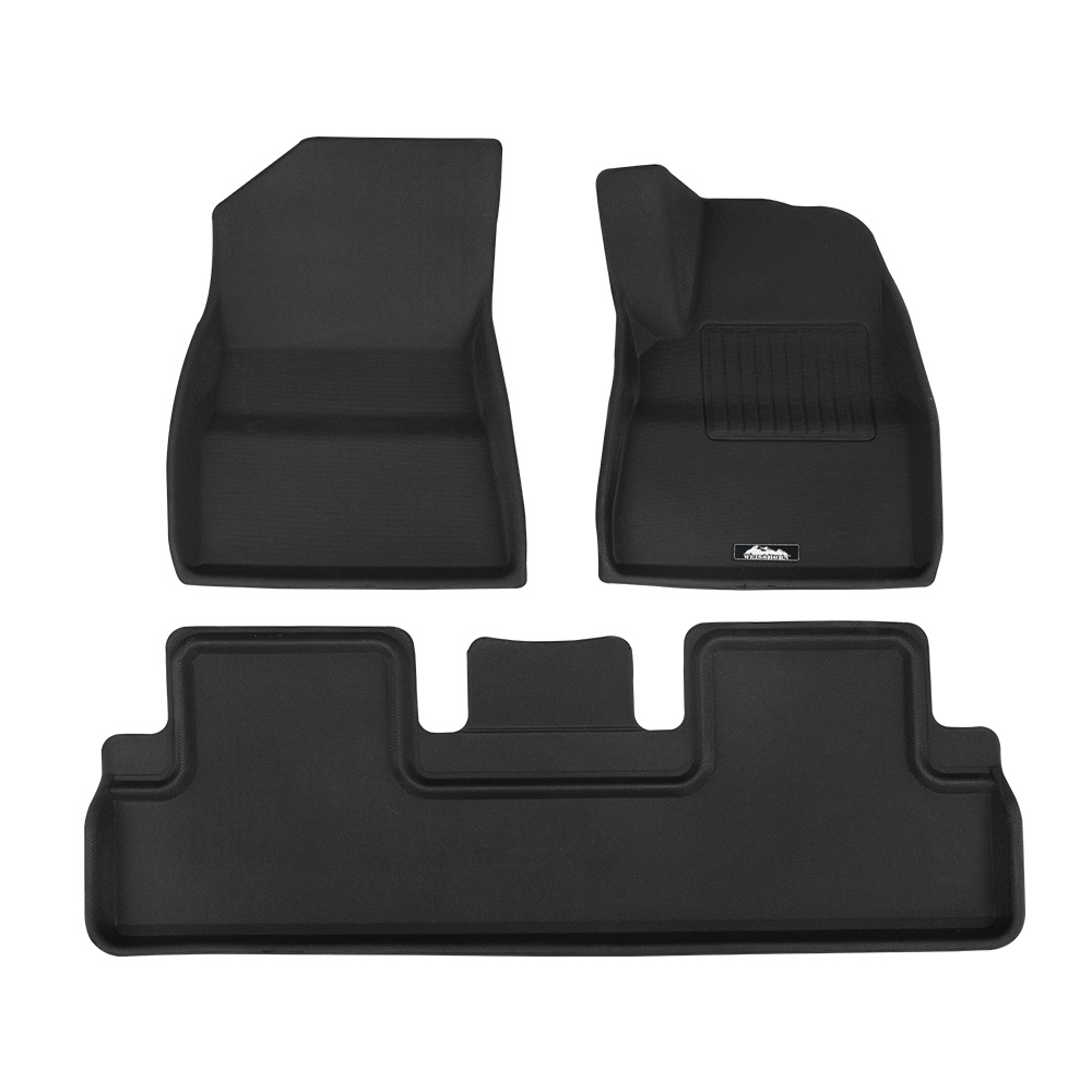 RUBBER-MAT-TESLA-MODEL3-39586-00 Weisshorn Car Rubber Floor Mats Compatible for Tesla Model 3 Front Rear - Image 1