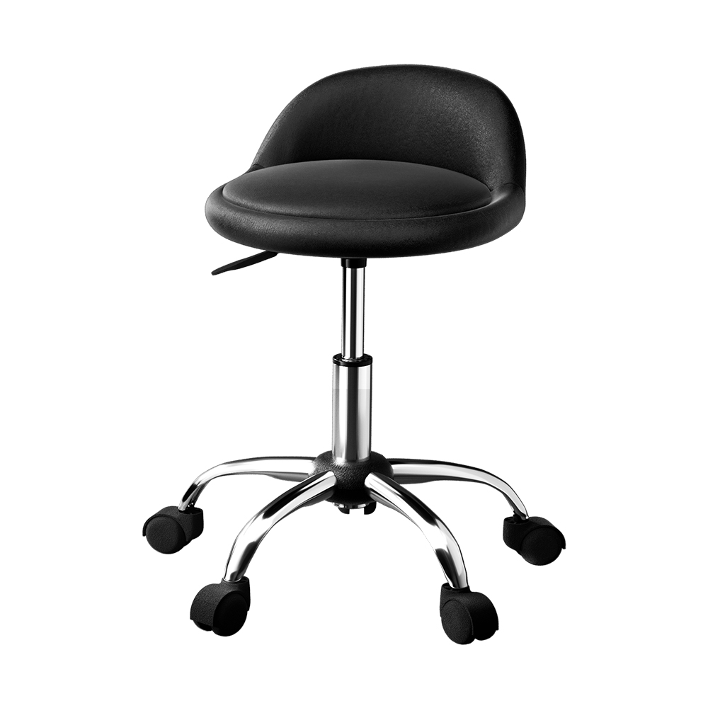 SALON-B-BACK-BK-150693-00 Artiss Salon Stool Swivel Chair Backrest Chairs - Image 1