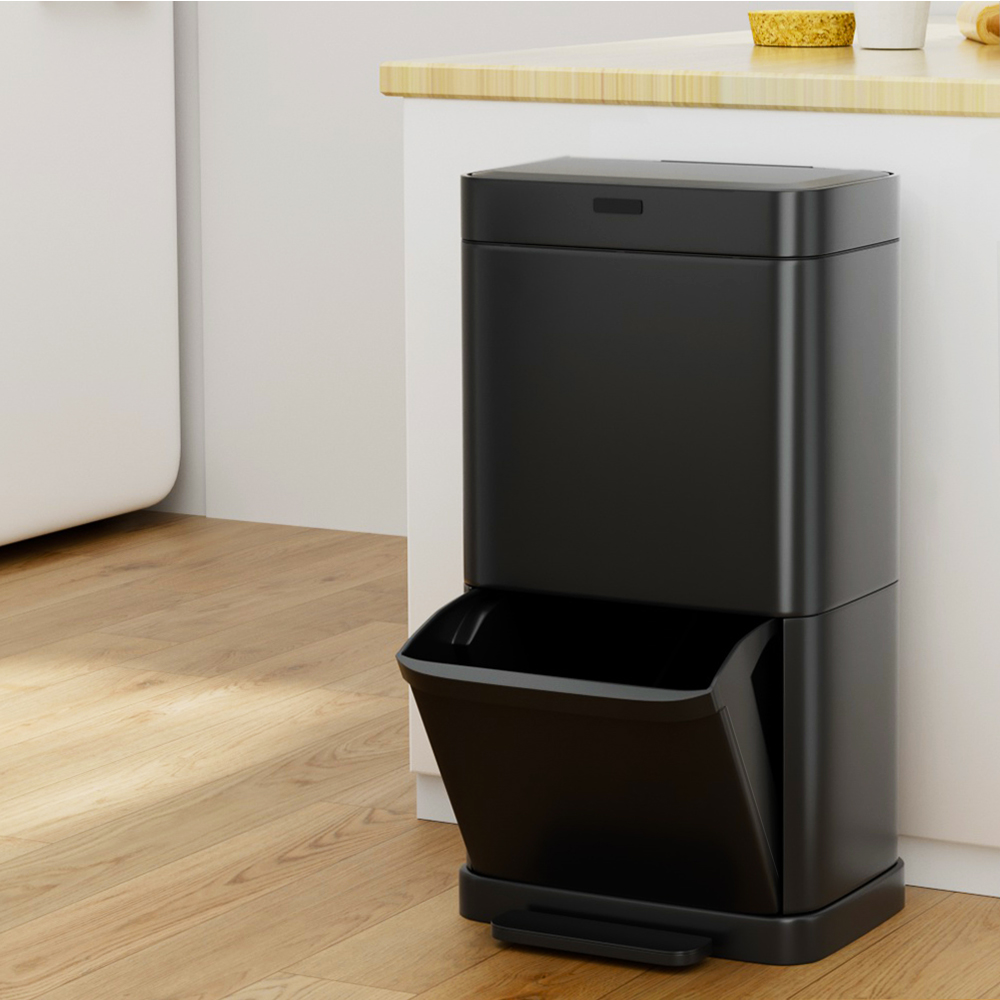 SB-70L-S20-BK-137588-06 Devanti 70L Motion Sensor Bin Pedal Bins Automatic Black - Image 1