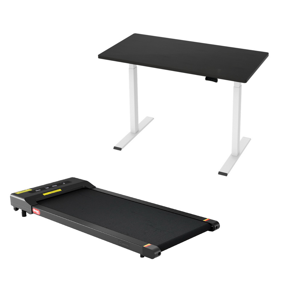 SDTM-268-WHBK-120-400PAD-202502251152-00 Artiss Treadmill 120cm Automatic Standing Desk with 400mm Electric Walking Pad - Image 1