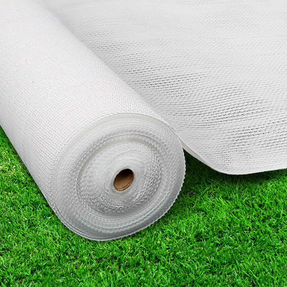 SH-CL-366X100-100-R-WH-202502281920-00 Instahut 50% Shade Cloth 3.66x10m Shadecloth Wide Heavy Duty White - Image 1