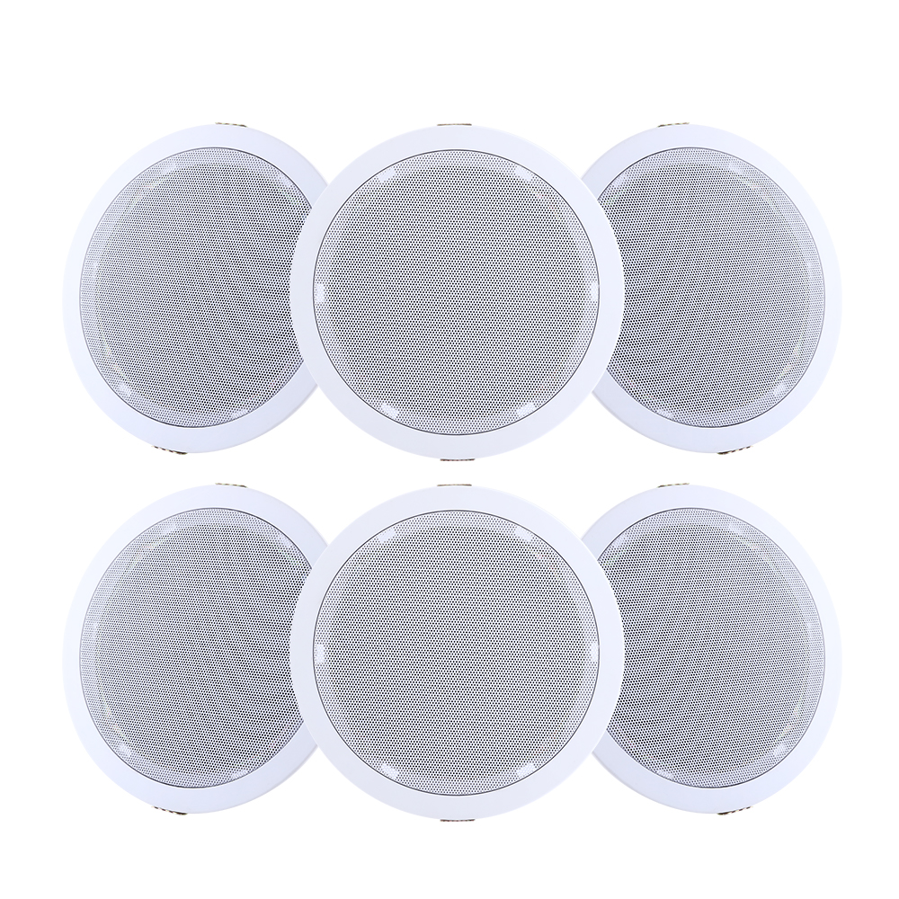 SPK-CEILING-MSR127X3-65532-00 Giantz 6 Inch Ceiling Speakers In Wall Speaker Home Audio Stereos Tweeter 6pcs - Image 1