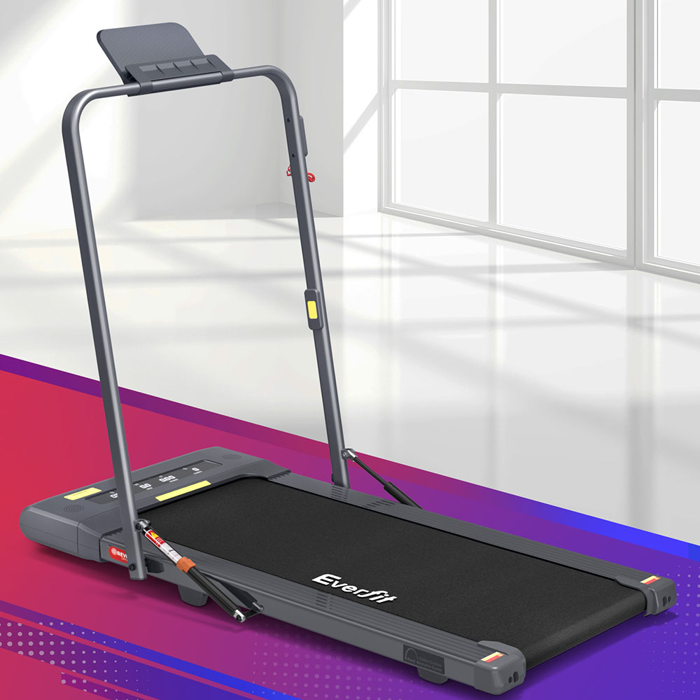 TMILL-400-2IN1-GR-195579-06 Everfit Treadmill Electric Walking Pad Under Desk Home Gym Fitness 400mm Grey - Image 1