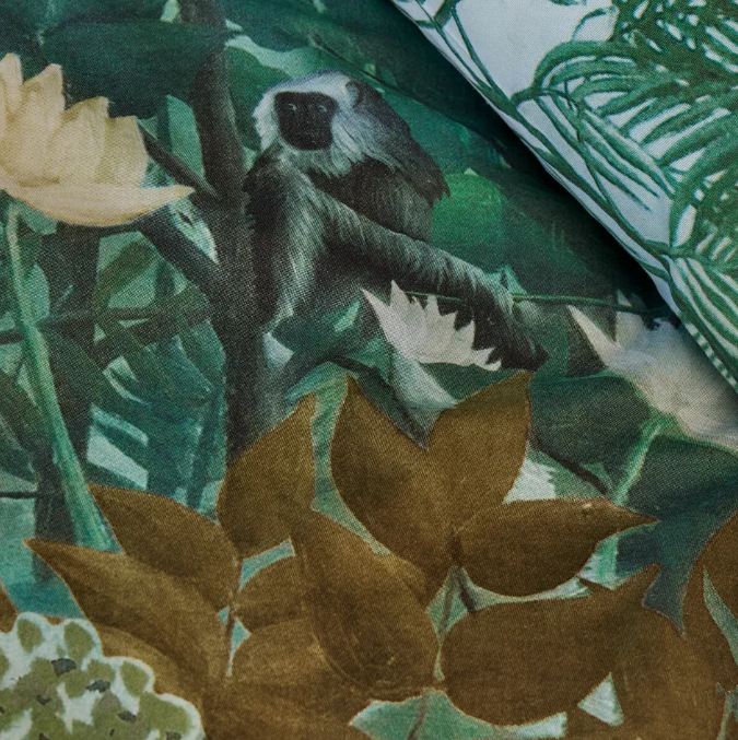 V107-1315276-200839-00 Madagascar Cotton Percale Green Quilt Cover Sets by Bedding House King - Image 1