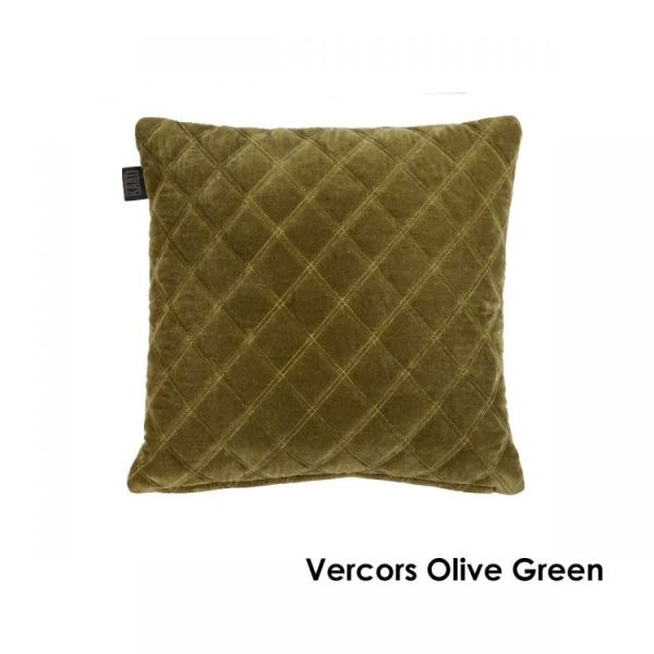 V107-1316389-200772-00 Vercors Cotton Olive Green Cushion by Bedding House - Image 1