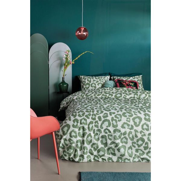 V107-1421755-200836-00 Fabrice Cotton Percale Green Quilt Cover Sets by Bedding House Queen - Image 1
