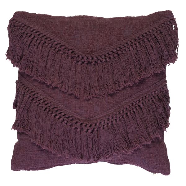 V107-1437749-200766-00 Heather Filled Cotton Red Cushion by Bedding House - Image 1