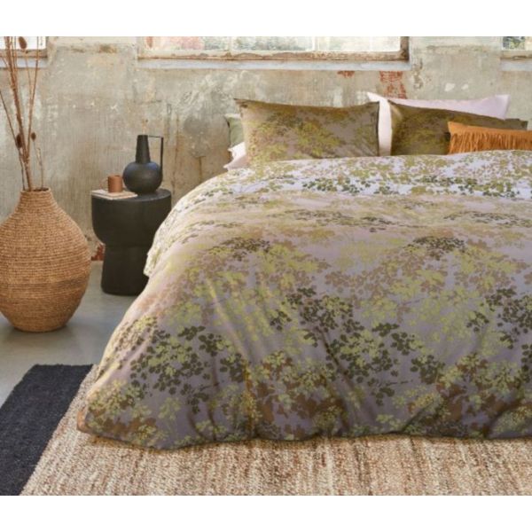 V107-1740290-200825-00 Pantalla Bamboo Cotton Green Quilt Cover Sets by Bedding House Queen - Image 1