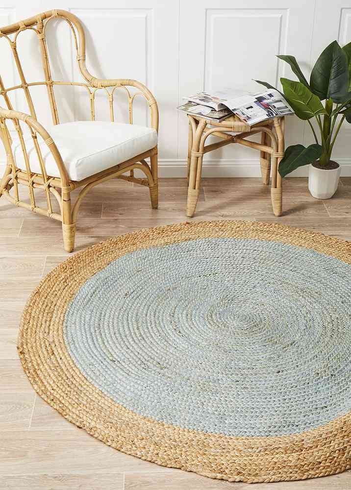 V107-ATR-POLO-BLU-240X240-217767-00 Atrium Polo Blue By Rug Culture - 240X240CM - ROUND - Image 1