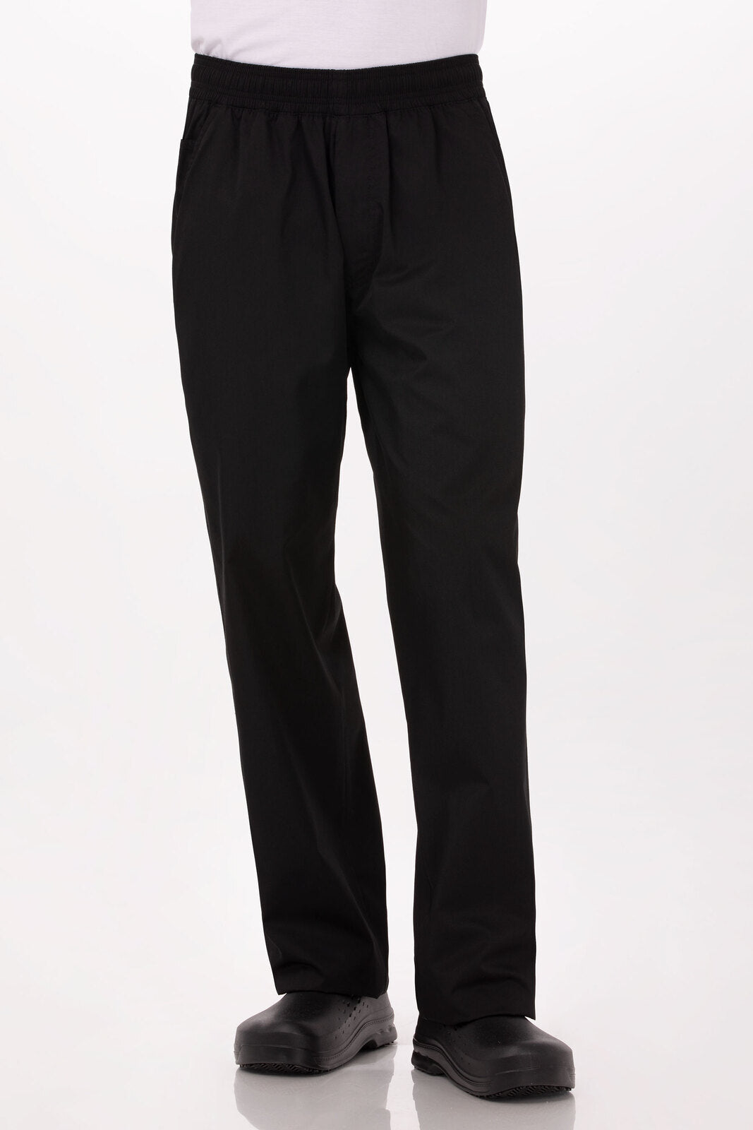 V107-BBLW-S-217346-00 Lightweight Black S Baggy Pants by Chef Works - Image 1