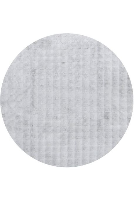 V107-BUB-SILVER-200X200-207184-00 Bubble Silver Round Washable Rug by Rug Culture-200X200CM - ROUND - Image 1