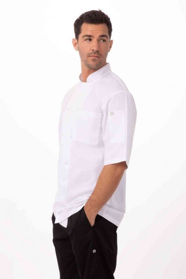 V107-JLCV-WHT-XL-217774-00 Montreal Cool Vent Men's White XL Chef Jacket by Chef Works - Image 1