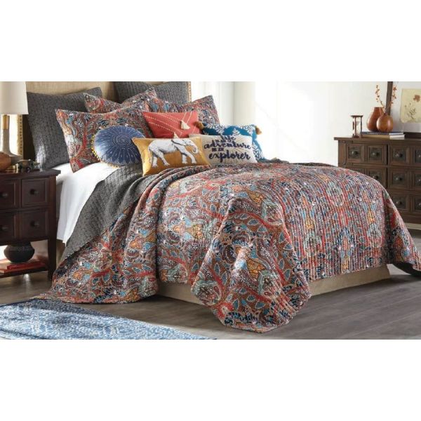 V107-KD3950K-197541-00 Wentworth 100% Cotton Quilted 3 pcs Bedspread Coverlet Set King - Image 1