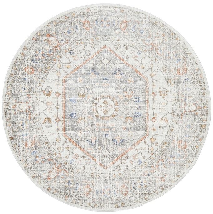 V107-MAY-LOR-SIL-240X240-208060-00 Mayfair Lorissa Silver Round by Rug Culture-240X240CM - ROUND - Image 1