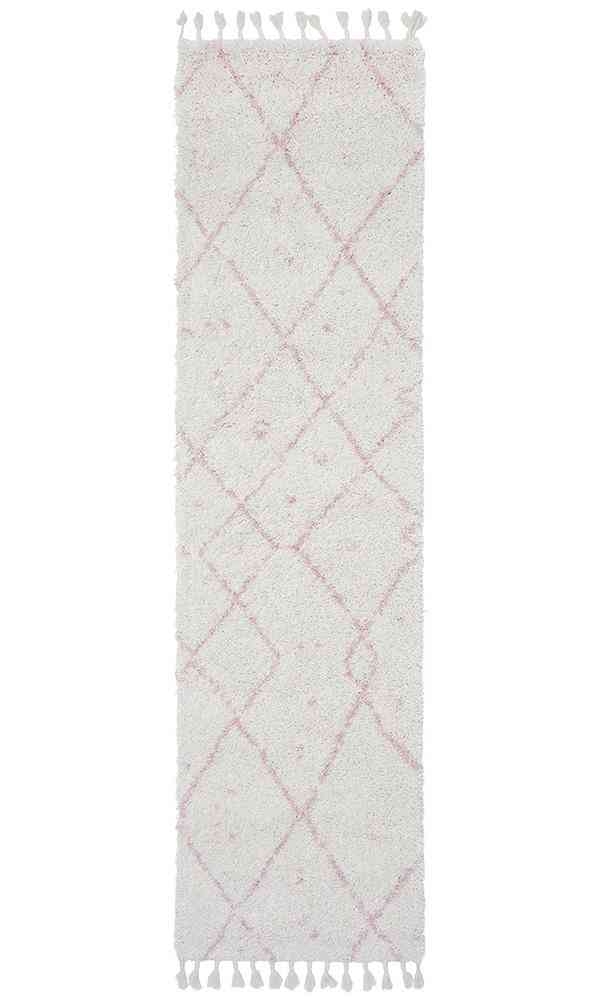 V107-SAF-44-PNK-400X80-207928-00 Saffron 44 Pink Runner by Rug Culture - 400X80CM - RUNNER - Image 1