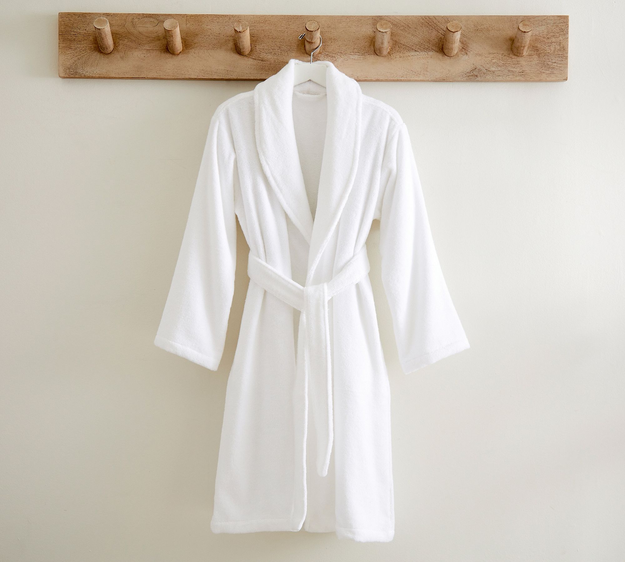 V107-SH328490-202330-00 Chalet Quick Dry Terry Cotton White Large/ Xtra Large Bath Robes by Renee Taylor - Image 1