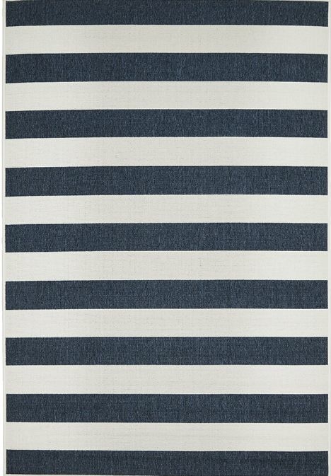 V107-SSD-4444-NVWH-280X190-207762-00 Seaside 4444 Navy White by Rug Culture-280X190CM - RECTANGLE - Image 1