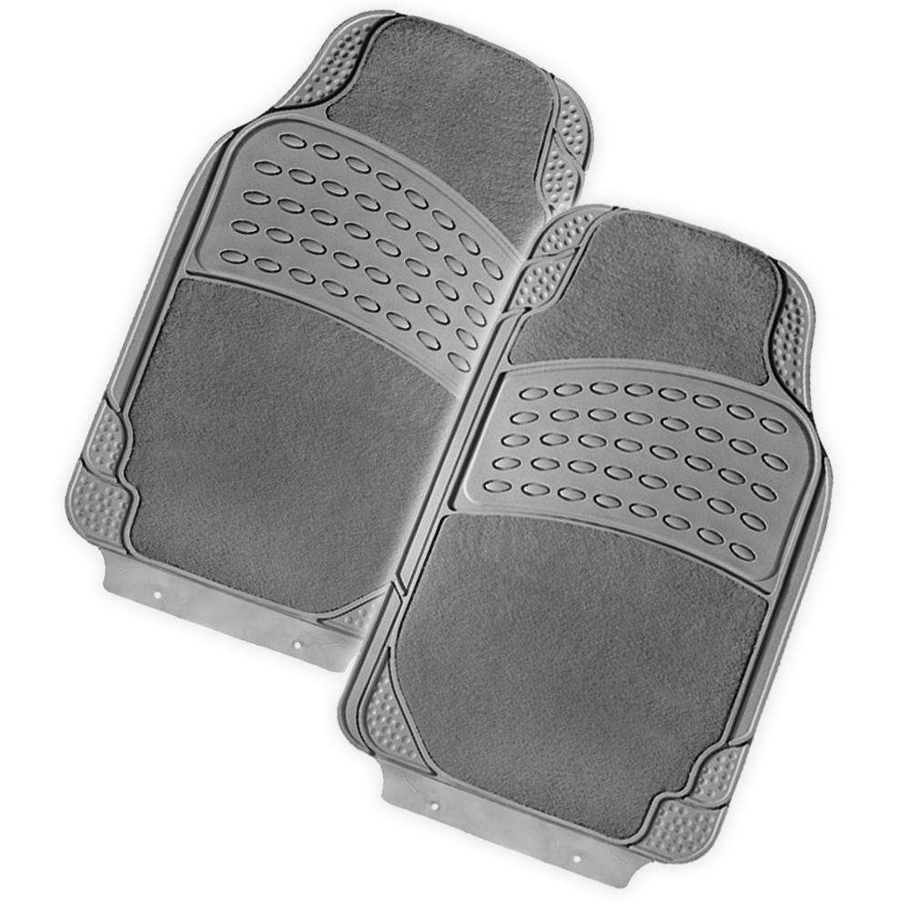 V121-CMT2COLOGRY-01_8 Colossus 2 Piece Rubber/Carpet Car Mat Grey - Image 1