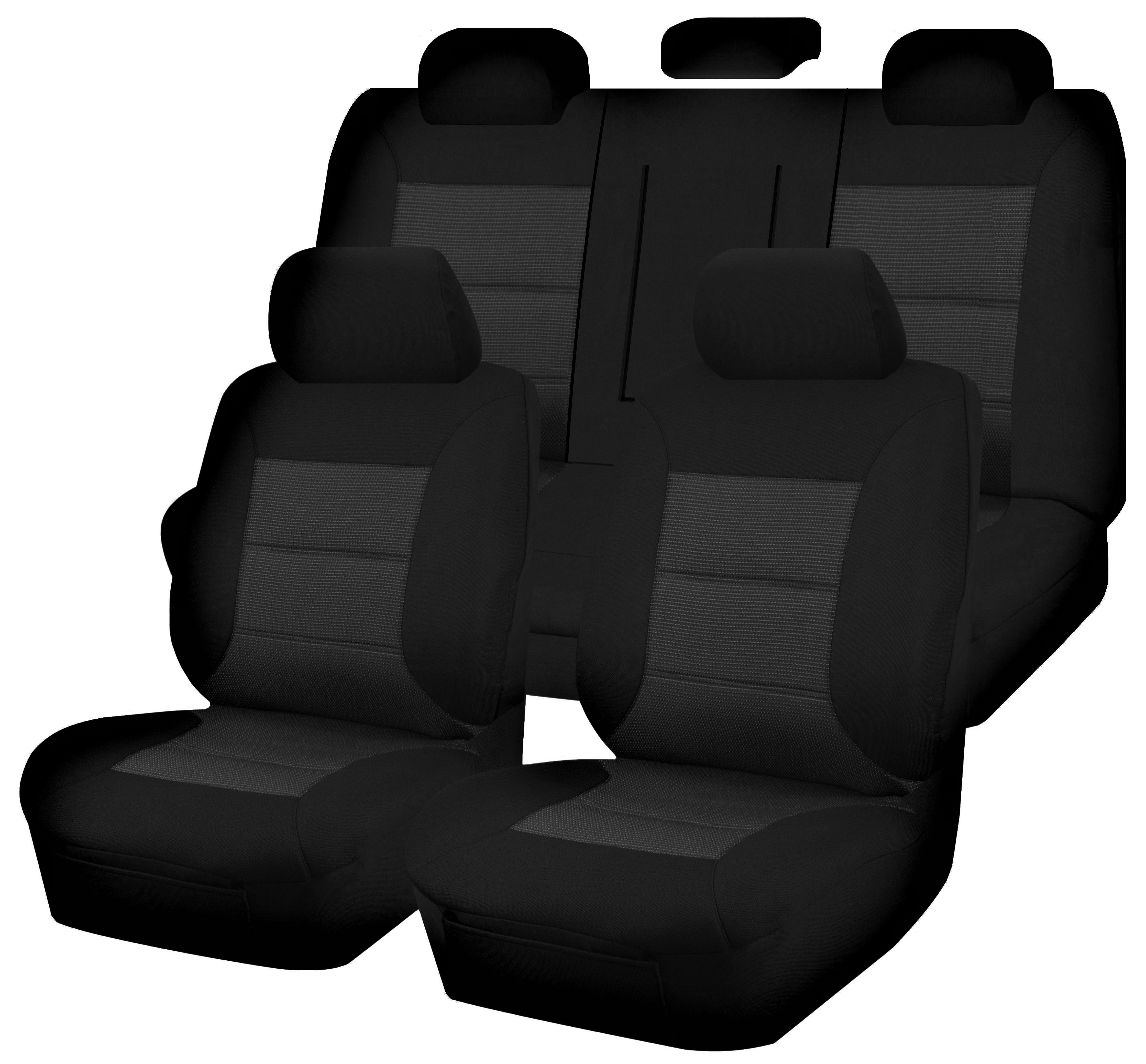 V121-PMTMVES04_VES04 Premium Jacquard Seat Covers - For Holden Commodore Ve-Veii Series Sedan (2006-2013) - Image 1