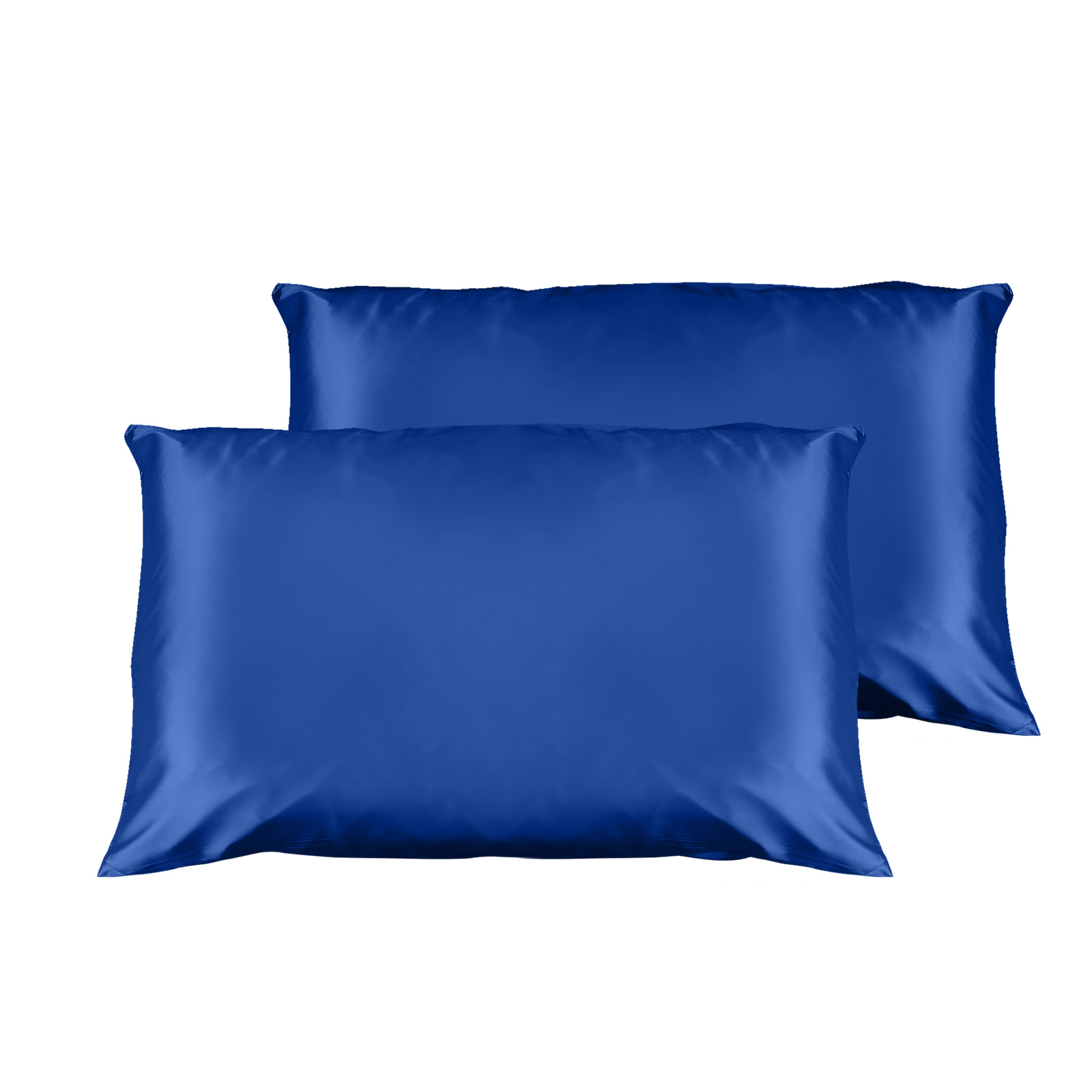 V160-10003450-33390-00 Casa Decor Luxury Satin Pillowcase Twin Pack Size With Gift Box Luxury - Navy Blue - Image 1