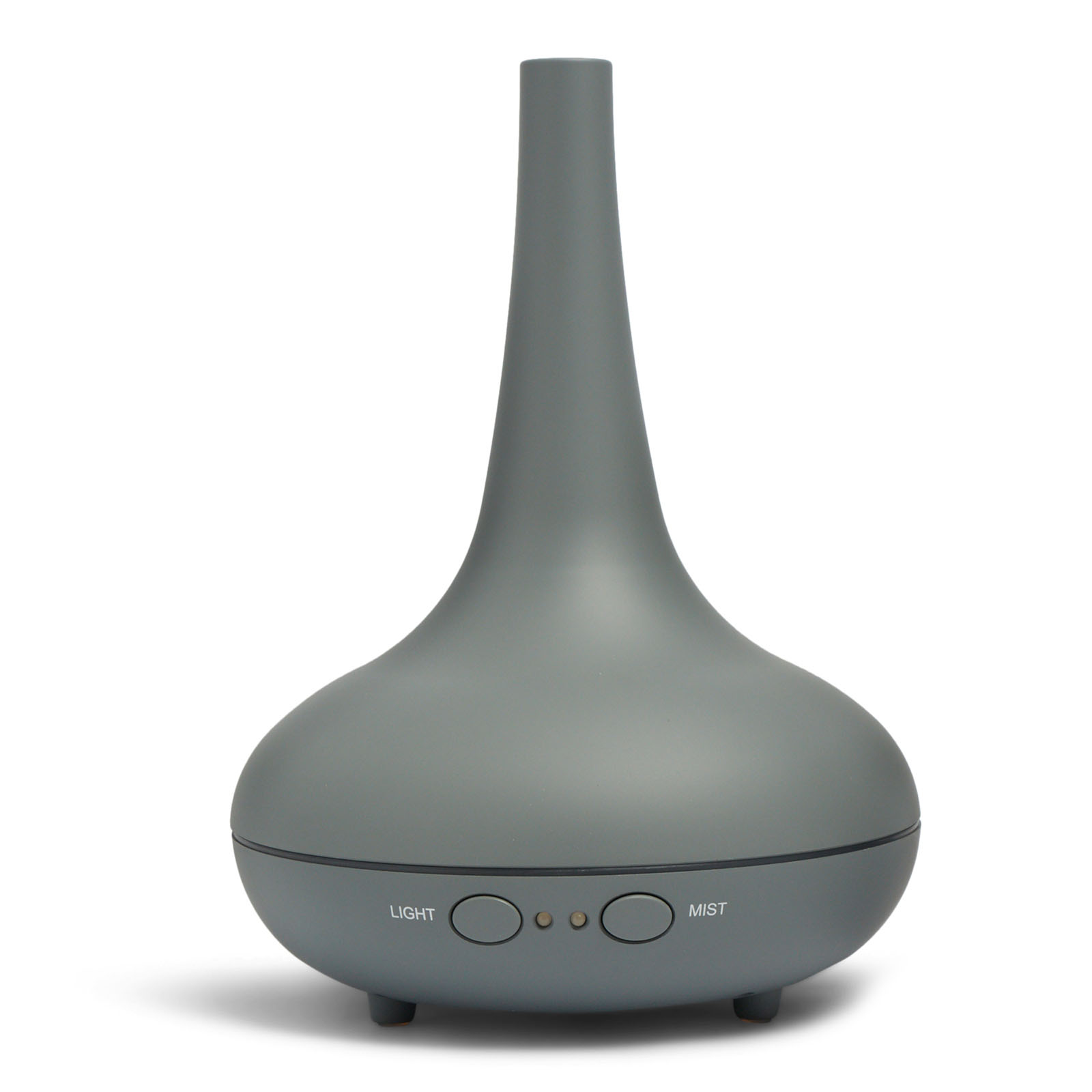 V160-501190_V160-501190-02_1 Essential Oil Diffuser Ultrasonic Humidifier Aromatherapy LED Light 200ML 3 Oils - Matte Grey - Image 1