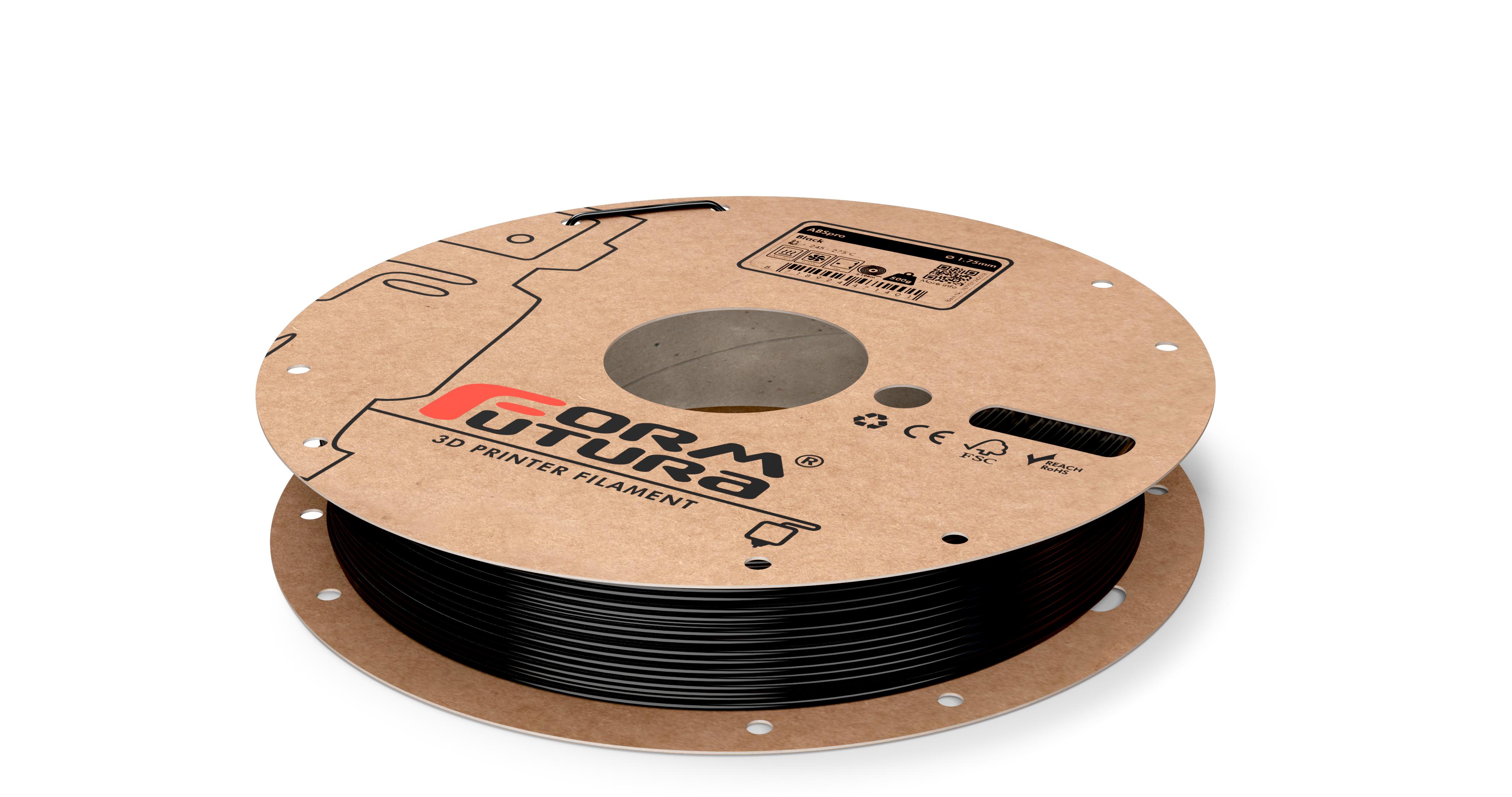 V177-175ABSPRO-BLACK-0500_ABS-Pro-Black-175-500g__92542_1 ABS Filament ABSpro 1.75mm Black 500 gram 3D Printer Filament - Image 1