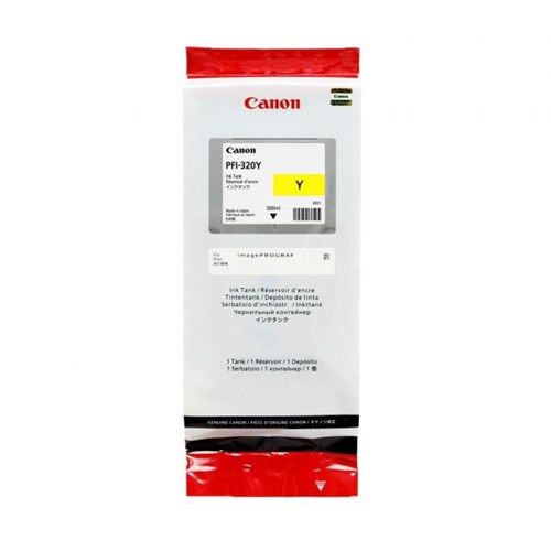 V177-AL-CPFI-320Y_CPFI-320Y__27872_1 CANON PFI-320Y YELLOW INK FOR TM RANGE - 300ML - Image 1